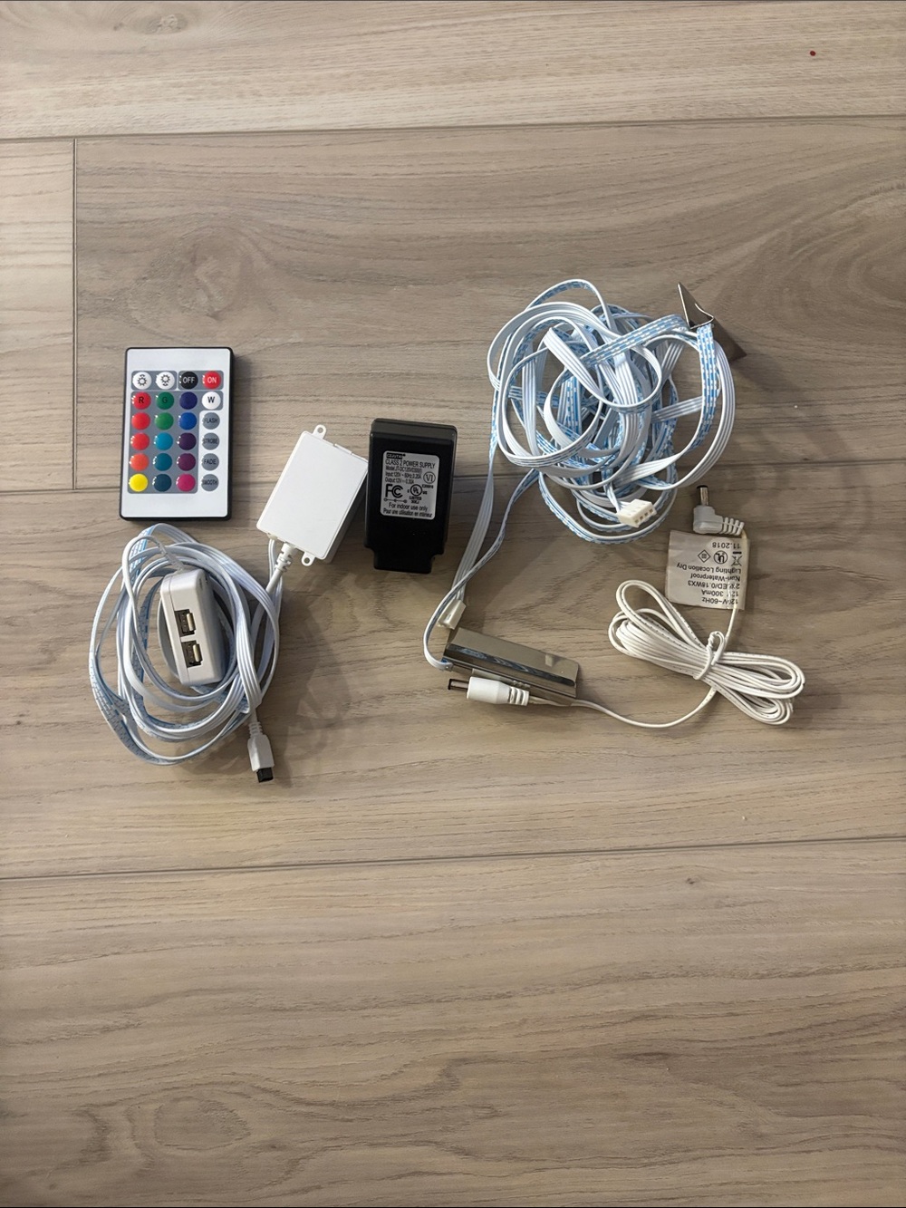 LED Strip Light Kit with IR Remote - White